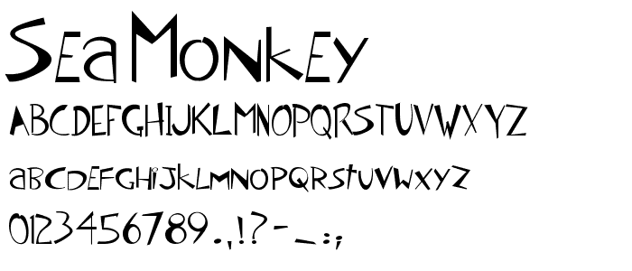 Sea monkey font